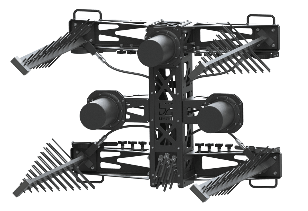 Defender directional LPDA antenna for counter-drone jamming — dual polarisation, 60° beamwidth